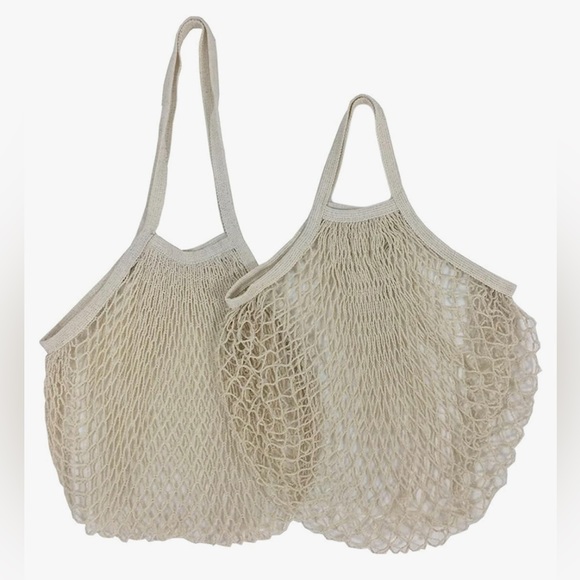 Cotton String Shopping Bags Reusable Washable Grocery Mesh Bags Produce Net Bags - Picture 1 of 2